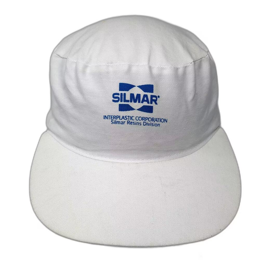 Silmar Interplastic Corporation Logo Army Cap Hat White Blue Os Cotton Fitted